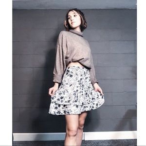 LOFT Ruffle floral skirt